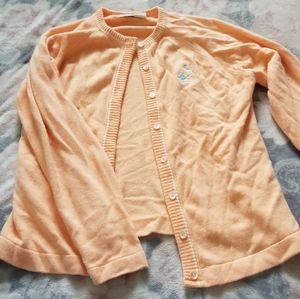 Cardigan with small flower embroidery